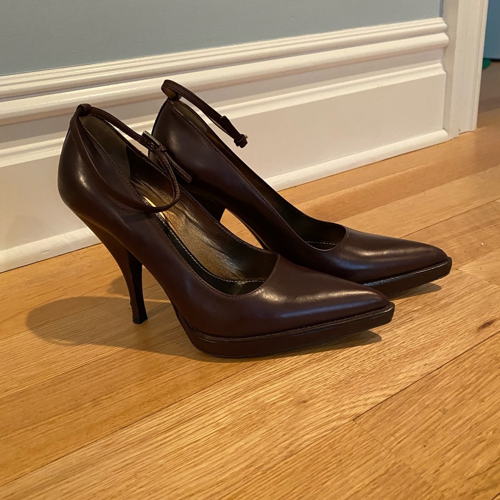 Prada Brown Leather Heels
